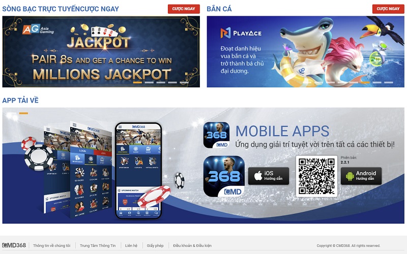 Cài đặt app Cmd368