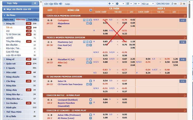 Cược Xiên Thể Thao CMD368