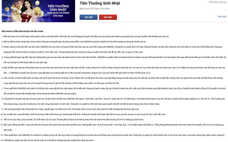 Điều kiện nhận quà Điều kiện nhận quà