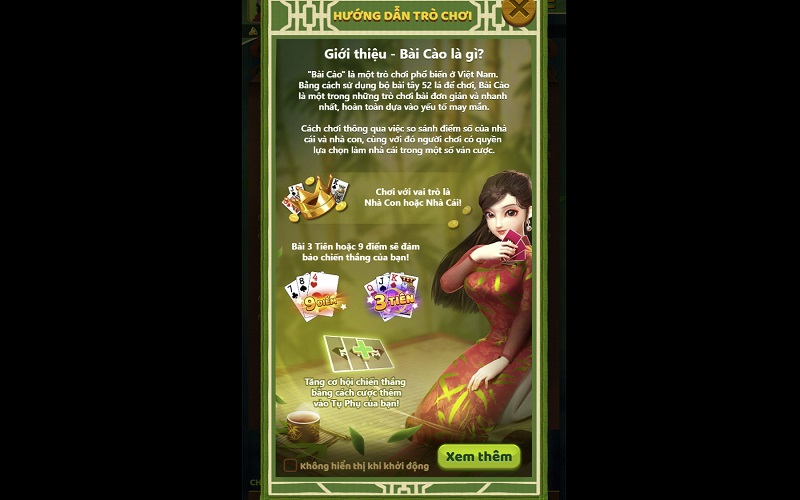 Hướng dẫn chơi bài cào 3D