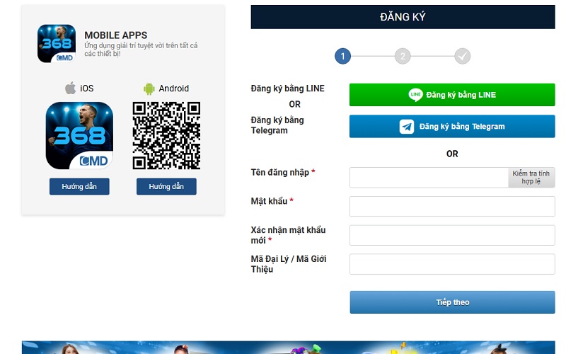 Hướng dẫn đăng ký tài khoản CMD368 mới 2026