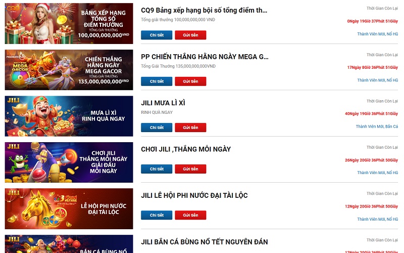 Khuyến mãi ngập tràn cho từng lần giao dịch